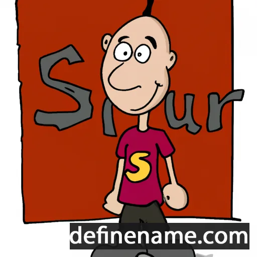 cartoon of the name Sjur