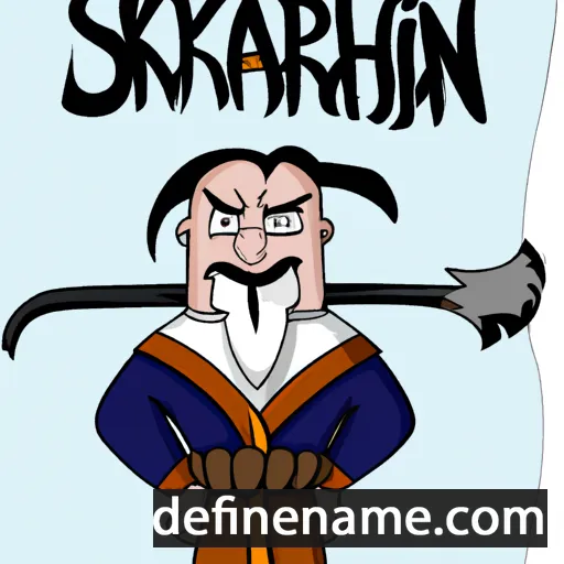 cartoon of the name Skarphéðinn