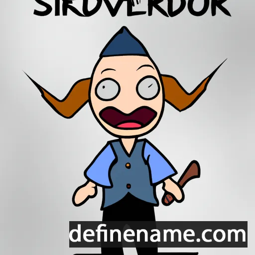 cartoon of the name Skjaldvør