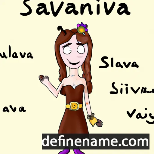 cartoon of the name Slaviana