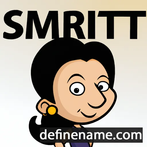 cartoon of the name Smriti