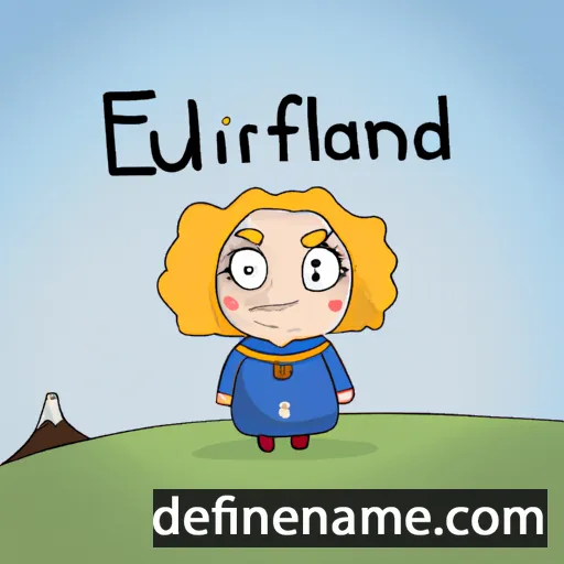 cartoon of the name Snæfríður