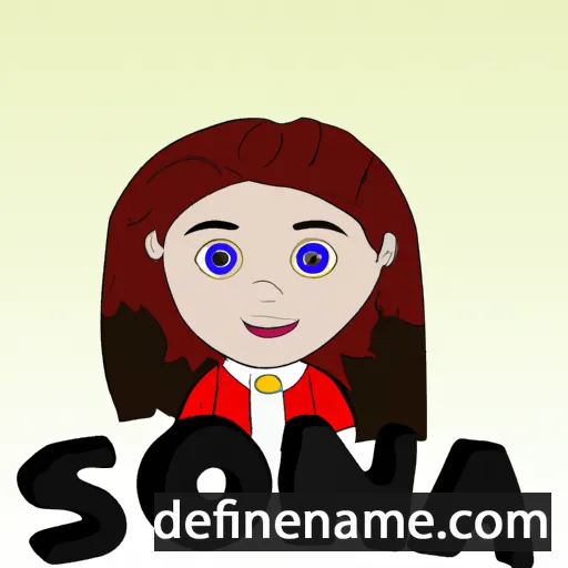 cartoon of the name Sónia