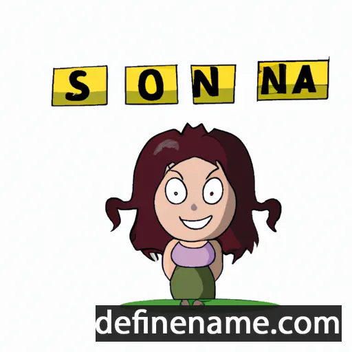 cartoon of the name Sònia