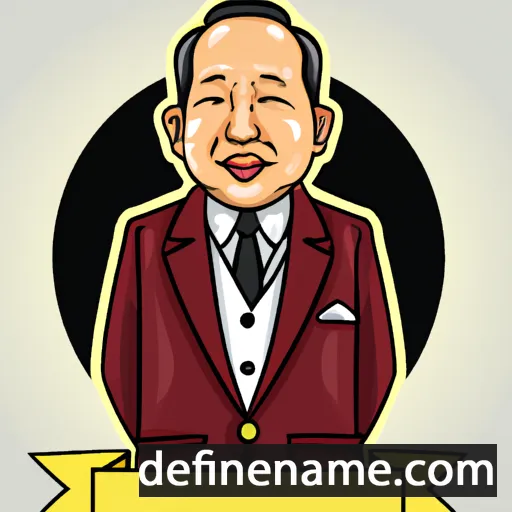 cartoon of the name Soeharto