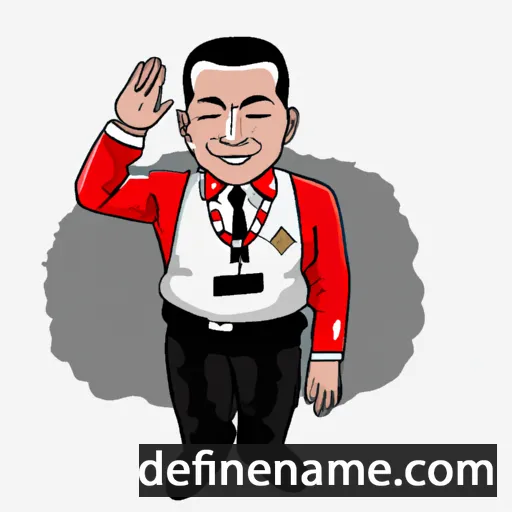 cartoon of the name Soekarno