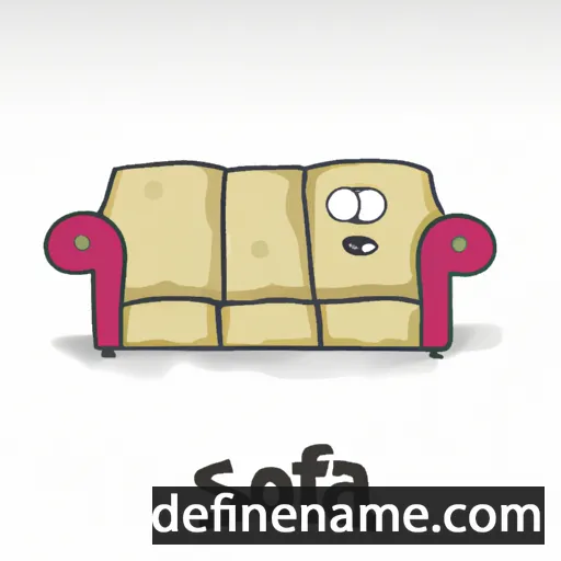 cartoon of the name Sofa