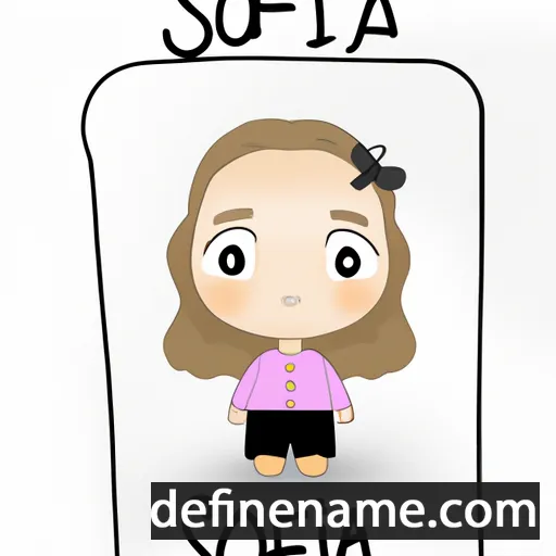 cartoon of the name Sofiia