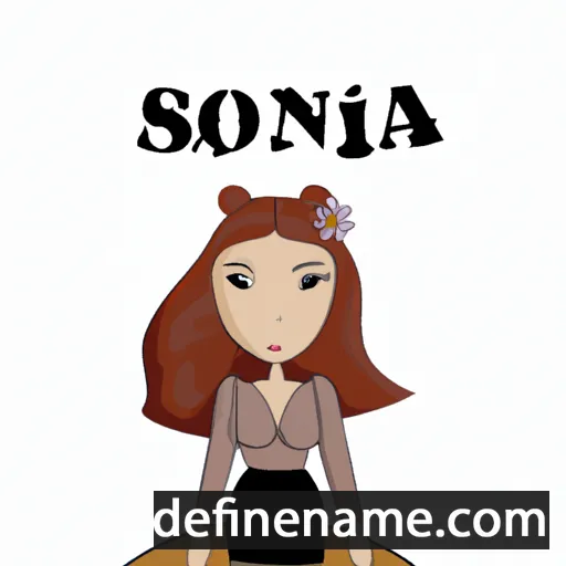 cartoon of the name Sofina