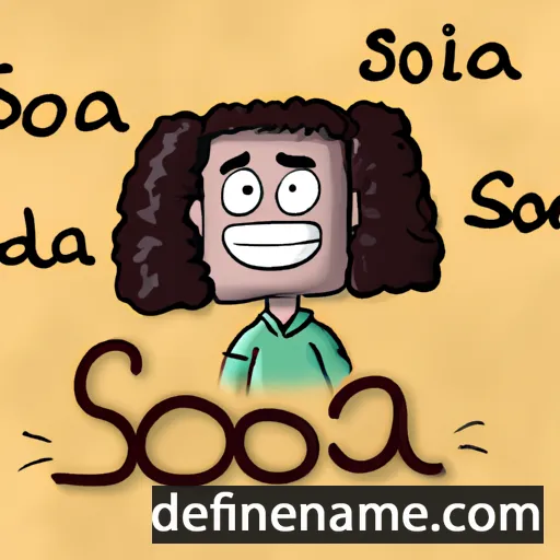 cartoon of the name Sojá