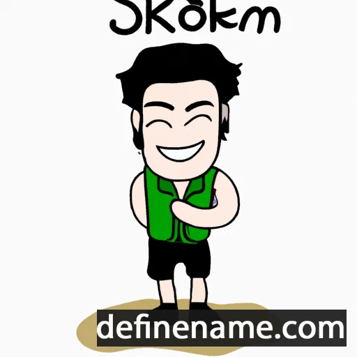 cartoon of the name Sokhem