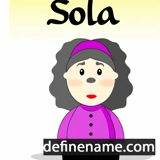 cartoon of the name Sola