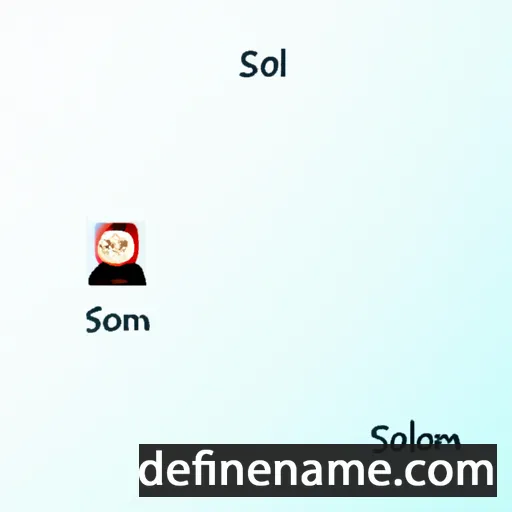 cartoon of the name Solamh