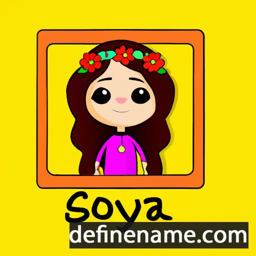 cartoon of the name Solaya