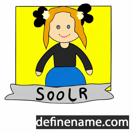 cartoon of the name Solbjørg