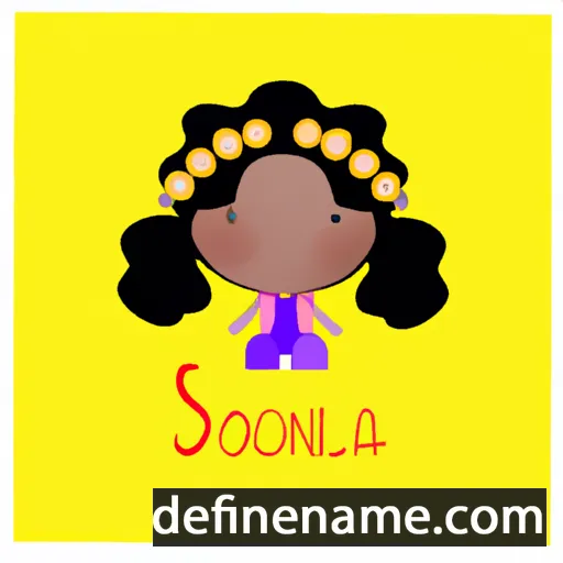 cartoon of the name Soléna