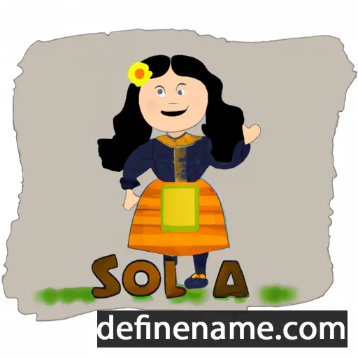 cartoon of the name Soljá