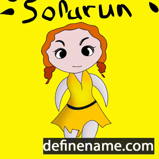 cartoon of the name Solrun