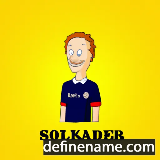 cartoon of the name Solskjaer