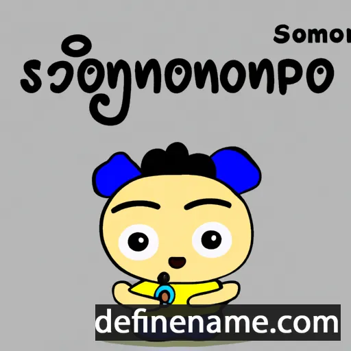 cartoon of the name Somprasong