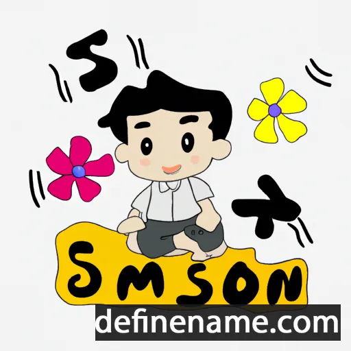 cartoon of the name Somsong