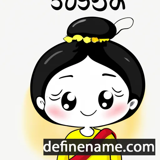 cartoon of the name Somsuda