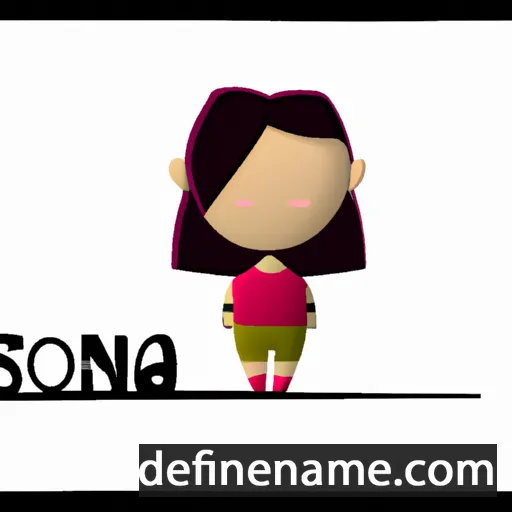 cartoon of the name Sona