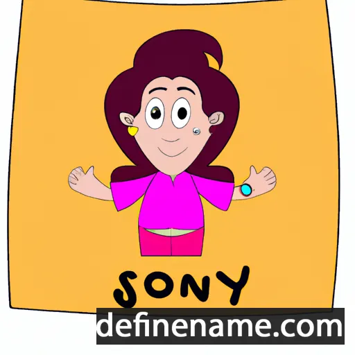 cartoon of the name Sonay