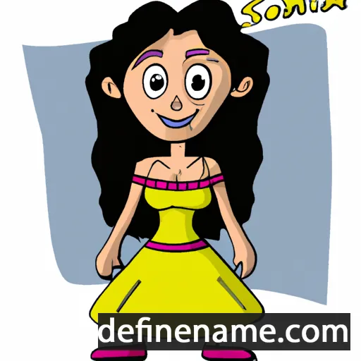 cartoon of the name Sonila