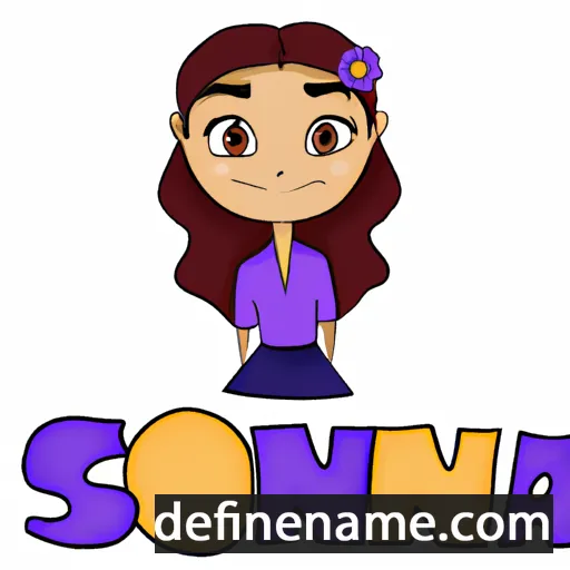 cartoon of the name Sonnia