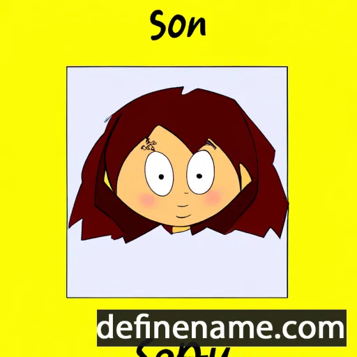 cartoon of the name Sonnya