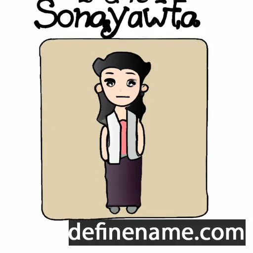 cartoon of the name Sonyawati