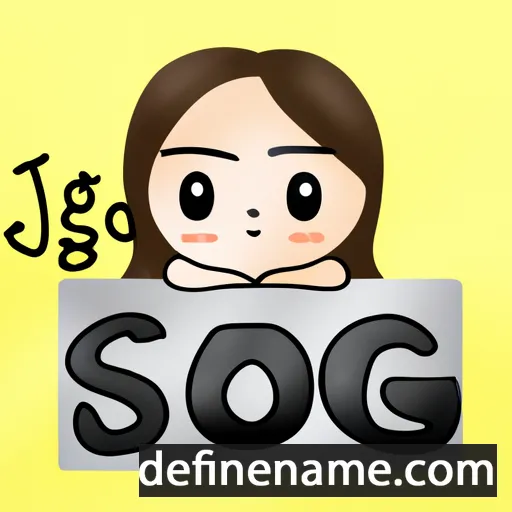 cartoon of the name Soo-jung