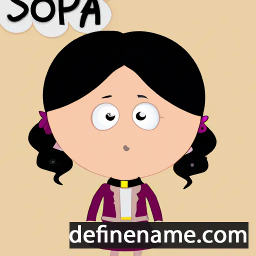 cartoon of the name Sopha