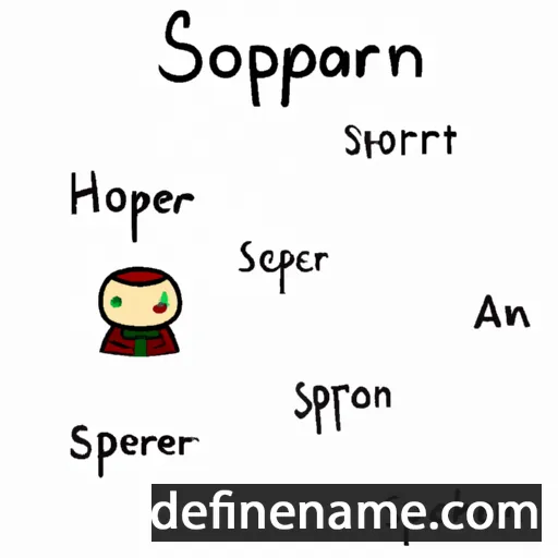 cartoon of the name Sophear