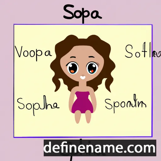 cartoon of the name Sopheia