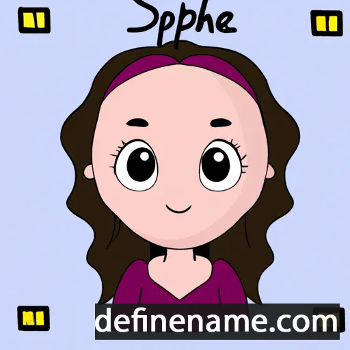 cartoon of the name Sophi