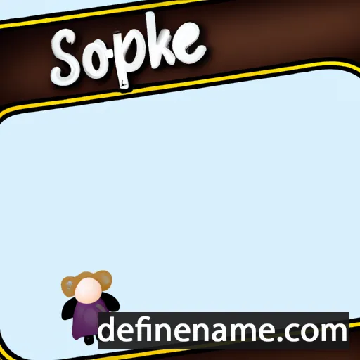 cartoon of the name Sophieke