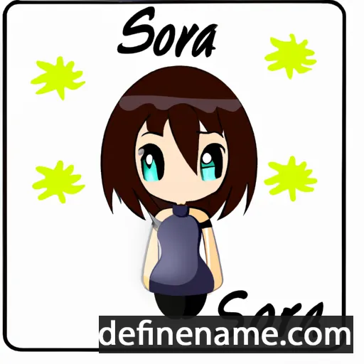 cartoon of the name Sora