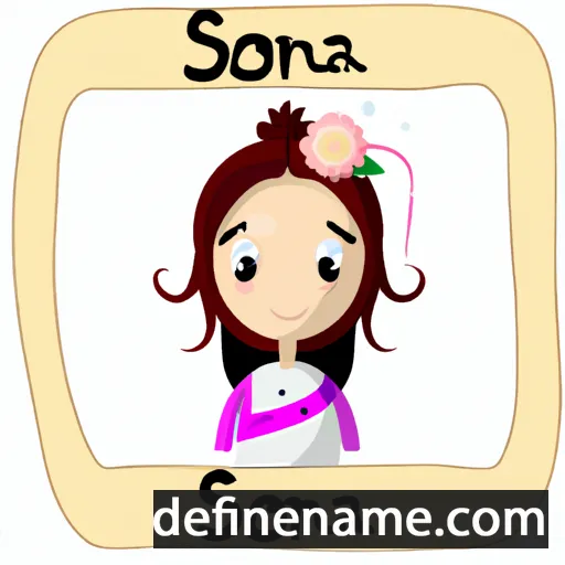 cartoon of the name Sorana