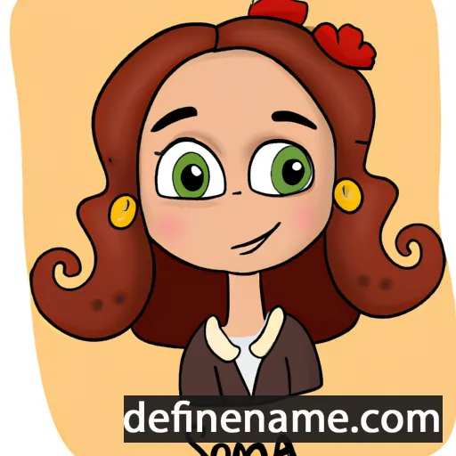 cartoon of the name Sorana