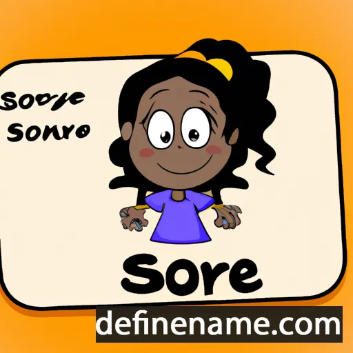 cartoon of the name Soraye