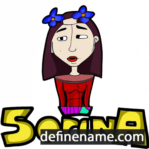 cartoon of the name Sorina