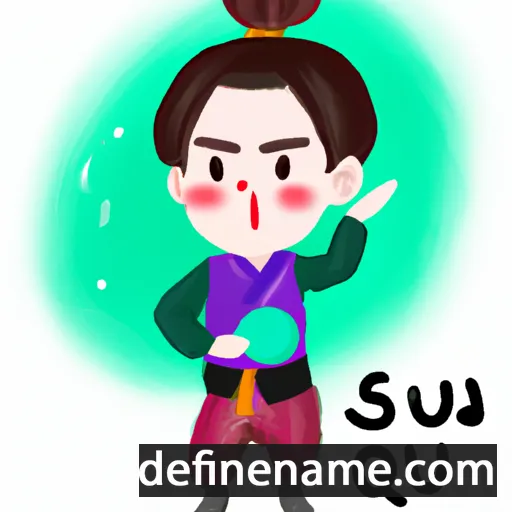 cartoon of the name Soung Th' Rui