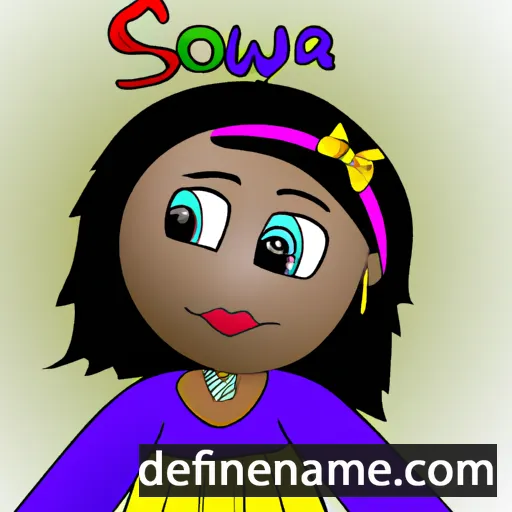 cartoon of the name Sowena