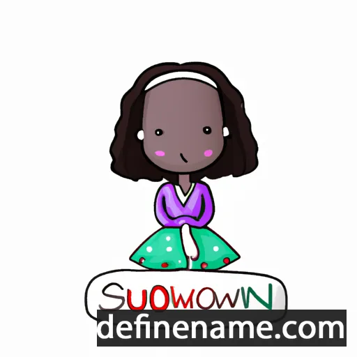 cartoon of the name Sowunmi