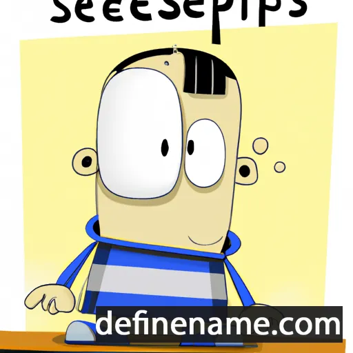 cartoon of the name Speusippos