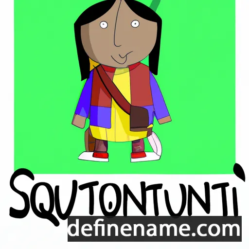 cartoon of the name Squanto