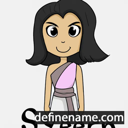 cartoon of the name Sreyna