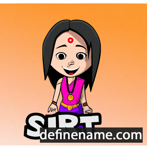 cartoon of the name Sriti